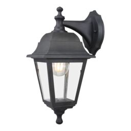 Fixed Matt Black Mains-Powered Outdoor Wall Light With Up & Down Installation - thumbnail 2