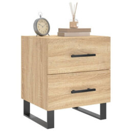 Berkfield Bedside Cabinets 2 Pcs Sonoma Oak 40X35X47.5 Cm Engineered Wood - thumbnail 3