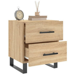 Berkfield Bedside Cabinets 2 Pcs Sonoma Oak 40X35X47.5 Cm Engineered Wood - thumbnail 4