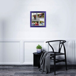 AK Frames 12X12 Purple Classic Multi Photo Frame With Silver Mount - Holds 4 Apertures (4X) 6X4 Photos - thumbnail 3