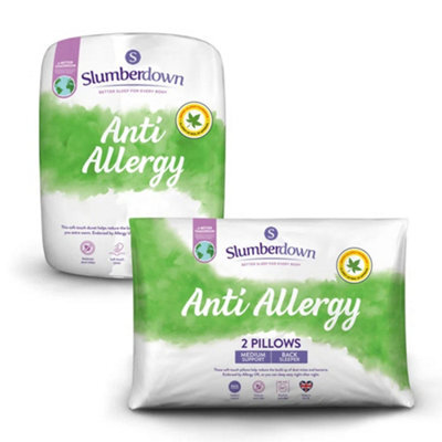 Slumberdown Anti Allergy Duvet, 2 Medium Pillows, 10.5 Tog, Double - image 1