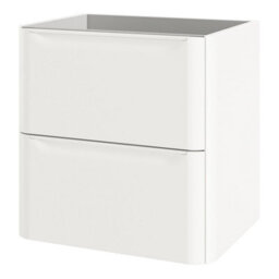 GoodHome Nevado Standard Matt White Wall-Mounted Bathroom Vanity Unit (H) 600mm (W) 600mm - thumbnail 1
