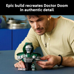 Lego Marvel Doctor Doom Bust Model 76345, Super Heroes Collectible Display Set For Adults, 379 Pieces, Avengers Doomsday - thumbnail 4
