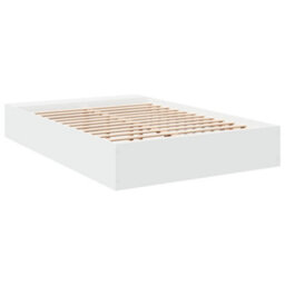 Berkfield Bed Frame Without Mattress White 135X190 Cm Double - thumbnail 6