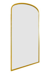 "Mirroroutlet - The Angustus - Gold Metal Framed Arched Garden Wall Mirror 79""x 39"" (200 X 100 Cm)" - thumbnail 4