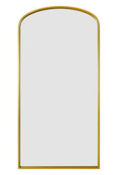 "Mirroroutlet - The Angustus - Gold Metal Framed Arched Garden Wall Mirror 79""x 39"" (200 X 100 Cm)" - thumbnail 3