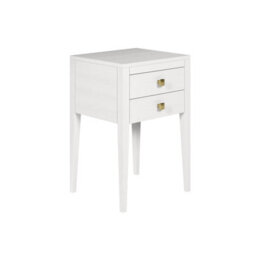 Wyld Haus Bilbo White Wood Grain Two-Drawer Bedside Table 400X350X600mm - thumbnail 4