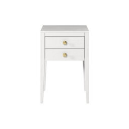 Wyld Haus Bilbo White Wood Grain Two-Drawer Bedside Table 400X350X600mm - thumbnail 3