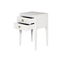 Wyld Haus Bilbo White Wood Grain Two-Drawer Bedside Table 400X350X600mm - thumbnail 5