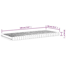 Vidaxl Foam Mattresses 2 Pcs White 90X190 Cm 7-Zone Hardness 20 Ild - thumbnail 3