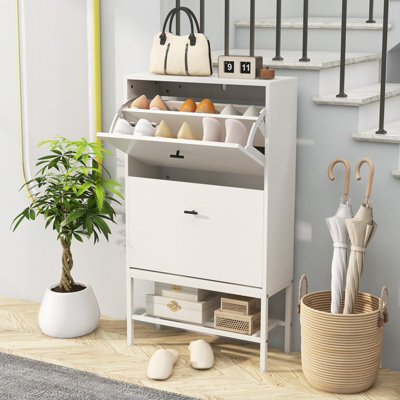 Costway Industrial Shoe Storage Cabinet Entryway Freestanding Shoe Rack - image 1