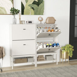 Costway Industrial Shoe Storage Cabinet Entryway Freestanding Shoe Rack - thumbnail 8