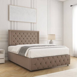 Bsspoke Lena Divan Bed Mink Plush Velvet 24Inch Headboard & Footboard No Mattress No Drawers In Single Double King 4Ft 6Ft - thumbnail 3