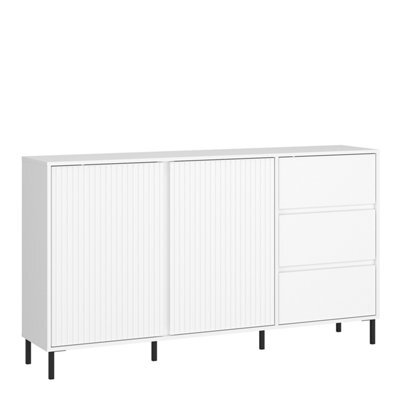 Furniture To Go Avenale Sideboard 2 Door 3 Drawer In Alpine White High Gloss - image 1