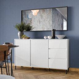 Furniture To Go Avenale Sideboard 2 Door 3 Drawer In Alpine White High Gloss - thumbnail 4