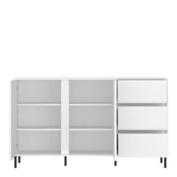 Furniture To Go Avenale Sideboard 2 Door 3 Drawer In Alpine White High Gloss - thumbnail 3
