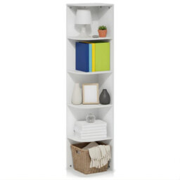 Walplus Turn-N-Tube 3-Tier Reversible Corner Display Rack, Light Blue & White - thumbnail 3