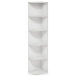 Walplus Turn-N-Tube 3-Tier Reversible Corner Display Rack, Light Blue & White - thumbnail 1