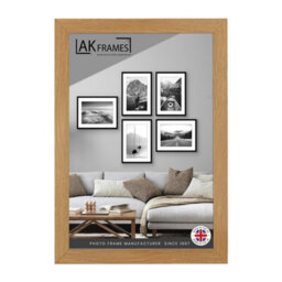"AK Frames Sleek 11X8.5"" Oak Thin Modern Picture Frame - Slim And Design For Posters, Prints And Photos - Elegant Wall Frame Decor" - thumbnail 1