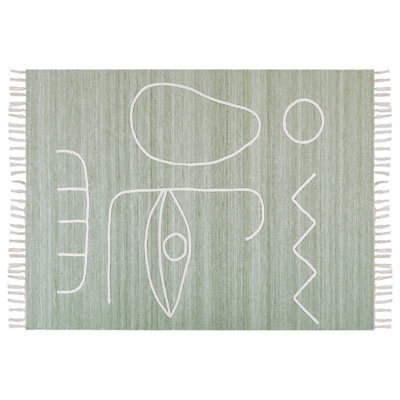 Beliani Outdoor Rug Yavu Light Green 140 X 200 Cm - image 1