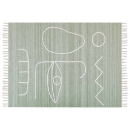 Beliani Outdoor Rug Yavu Light Green 140 X 200 Cm - thumbnail 1