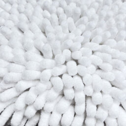 Allure Bath Fashions Jumbo Bobble Bath Mat - Non Slip, Luxury Deep Pile Bath Rug - White - thumbnail 2