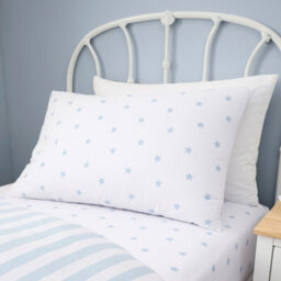 Bianca Mini Star & Stripes Reversible Cotton Duvet Cover Set With Pillowcase Blue - thumbnail 3