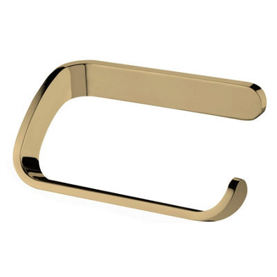 Bisk Toilet Roll Paper Wc Holder Bathroom Gold Colour Finished Zamak Wall Mounted - image 1