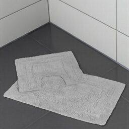 Showerdrape Pinnacle Grey 2 Piece 100% Cotton Bath Mat Set - thumbnail 2