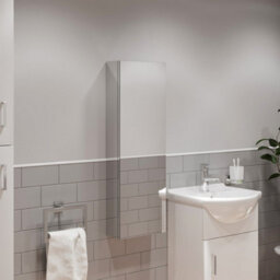 Aveli Tall Bathroom Mirror Cabinet 1 Door Stainless Steel Wall Mounted Pre-Assembled 300X900mm - thumbnail 6