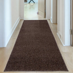 The Rugs Solid Design Low Pile Living Room Rugs In Brown Flex Collection 1000B - thumbnail 7