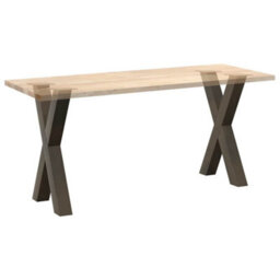 Berkfield Dining Table Legs X-Shaped 2 Pcs Natural Steel 60X(72-73) Cm Steel - thumbnail 8