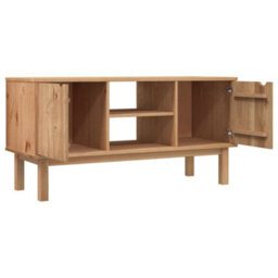 Berkfield Tv Cabinet 113.5X43X57 Cm Solid Wood Pine - thumbnail 4