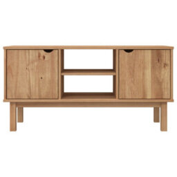 Berkfield Tv Cabinet 113.5X43X57 Cm Solid Wood Pine - thumbnail 3