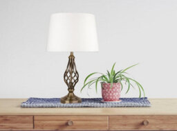 Lighting Supermarket Queenswood Traditional Barley Twist Table Lamp With Ivory Linen Drum Shade - Antique Brass - thumbnail 3