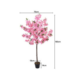 Thehotsale 180Cm H Realistic Artificial Plant Cherry Blossom Tree In Pot For Decoration Living Room - thumbnail 7