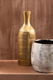 Orsina Honna Small White Silver Ceramic Planter - thumbnail 2