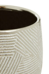Orsina Honna Small White Silver Ceramic Planter - thumbnail 4