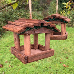Selections Hanging Wooden Garden Wild Bird Table Feeder (Pack Of 2) - thumbnail 4