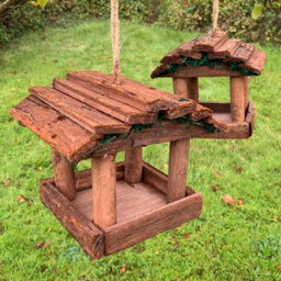 Selections Hanging Wooden Garden Wild Bird Table Feeder (Pack Of 2) - thumbnail 3