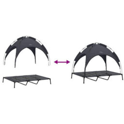 Walplus Black Dog Bed Xl Steel Frame - Elevated Indoor/outdoor Pet Lounger - thumbnail 9