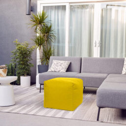 istyle mode 40X40Cm Yellow Outdoor Water-Ressitant Bean Bag Footstool Pouffe - thumbnail 2