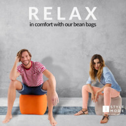 istyle mode 40X40Cm Yellow Outdoor Water-Ressitant Bean Bag Footstool Pouffe - thumbnail 6