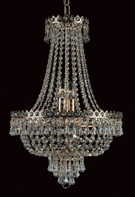 Luminosa Lighting Luminosa Cologne Gold Empire Blue Crystal Chandeliers