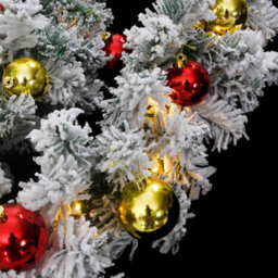 Berkfield Suitable Christmas Garland With Baubles And Led Lights Green 20 M Pvc - thumbnail 6