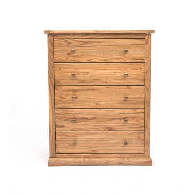 Cabinet Bits Salerno 5 Drawer Chest Of Drawers Brass Knob - image 1