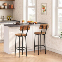 2X Bar Stools Set Breakfast Kitchen Stool Chair 32X32X93 Cm - thumbnail 3
