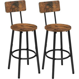 2X Bar Stools Set Breakfast Kitchen Stool Chair 32X32X93 Cm - thumbnail 1
