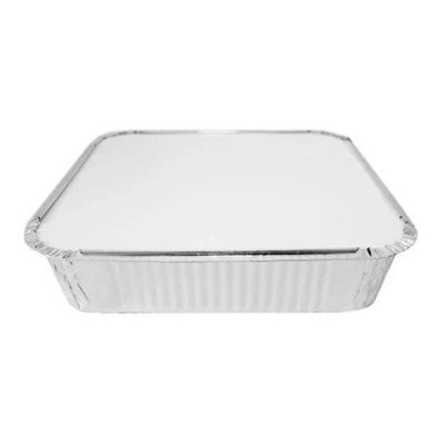 We Can Source It Ltd Aluminium Foil Food Containers No 2 With Lids 750 Pack Durable Takeaway Meal Prep Catering Stackable Bulk