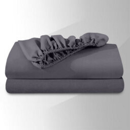 Bedlooms Super King Fitted Sheet 25Cm Extra Deep - Soft Microfiber Deep Pocket Elacticated Bed Fitted Sheets Charcoal, 180X200 Cm - thumbnail 6